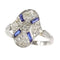 Bague 59 Bague Art Déco Diamant Saphir 58 Facettes 23271-0610