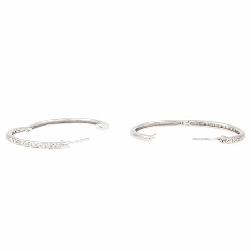 Boucles d'oreilles Boucles d'oreilles Créoles Or blanc Diamant 58 Facettes 2208701CN