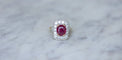 Bague 52 Bague Octogonale Rubis et Diamants 58 Facettes