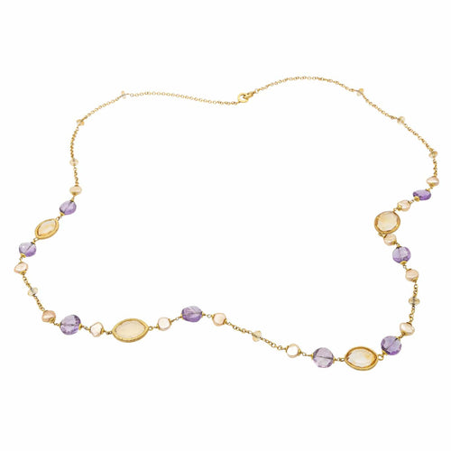 Collier Collier Sautoir Or jaune Citrine 58 Facettes 578630CD