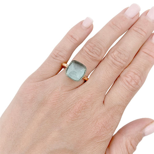 Bague 53 Bague Pomellato, "Nudo Maxi", deux ors et topaze bleue. 58 Facettes 32764