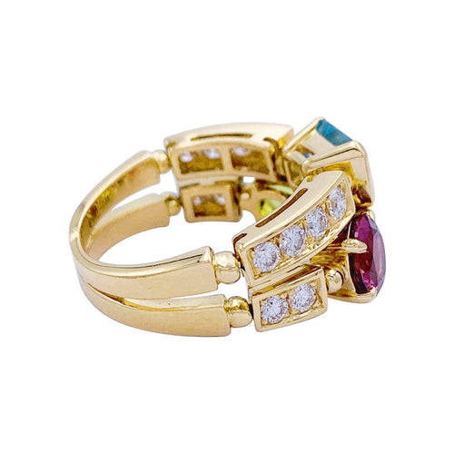 Bague 52 Bague Bulgari, Allegra, or jaune, diamants, pierres de couleurs. 58 Facettes 32488
