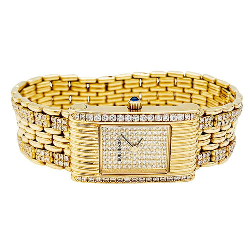 Montre Montre Boucheron "Reflet" or jaune et diamants. 58 Facettes 30779