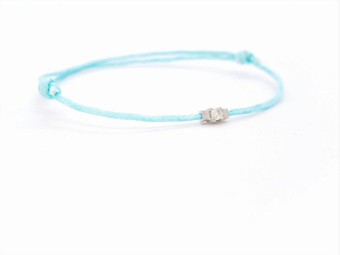 Bracelet Bracelet Cordon Or blanc Diamant 58 Facettes 578892RV