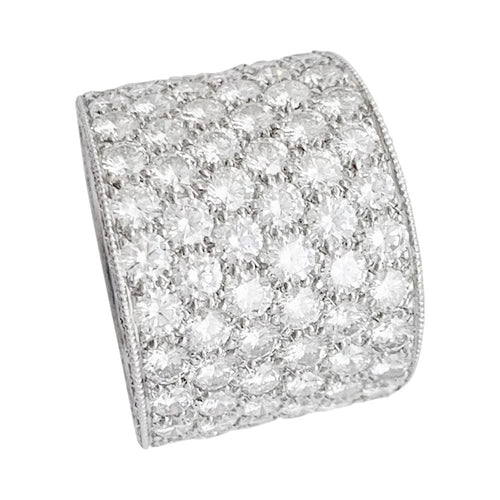 Bague 51 Bague bandeau en or blanc et diamants. 58 Facettes 31346