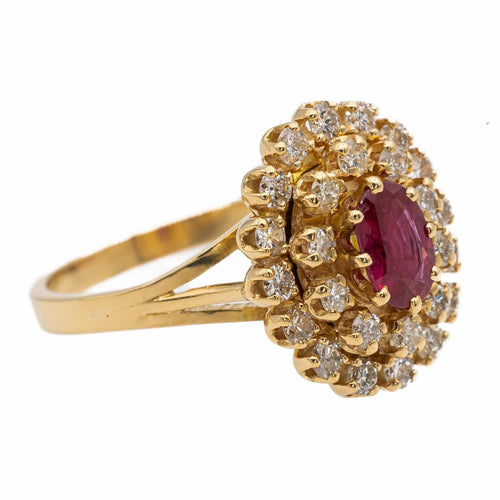 Bague 51 Bague Pompadour Or jaune Rubis 58 Facettes 2719086CN