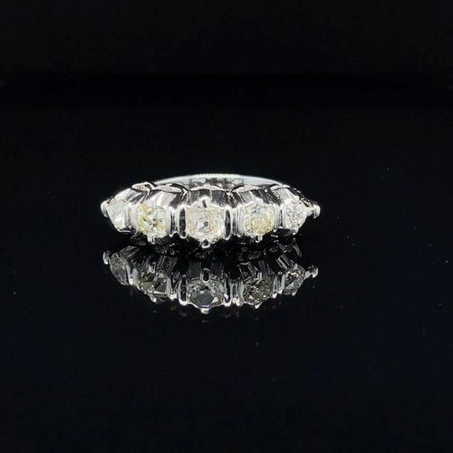 Bague 55 Bague Art Déco Or Diamant "Five-Stone" 58 Facettes