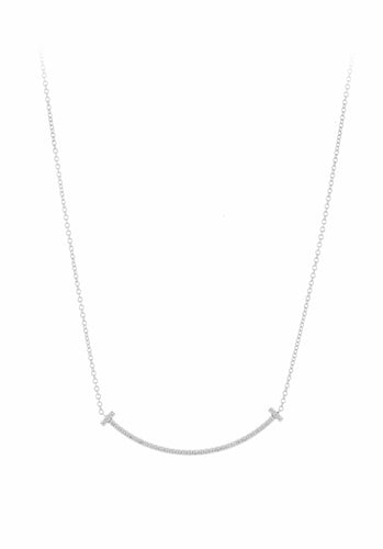 Collier Collier TIFFANY & CO Tiffany T Pendentif Smile en Or Blanc 750/1000 58 Facettes 61134-56952