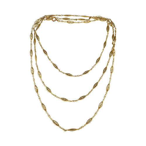 Collier Sautoir en or jaune. 58 Facettes 31039