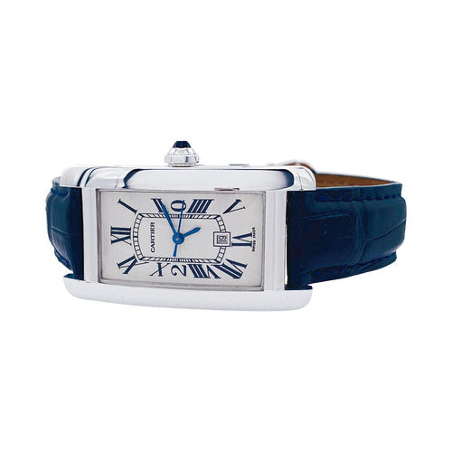 Montre Montre Cartier, "Tank Américaine", or blanc. 58 Facettes 32242