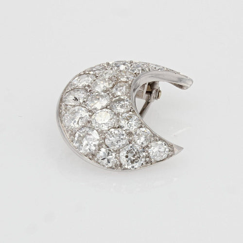 Broche Broche ancienne croissant de lune en diamants 58 Facettes 22-486