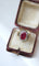 Bague 53 Bague marguerite Or jaune Argent Rubis birman Diamants 58 Facettes