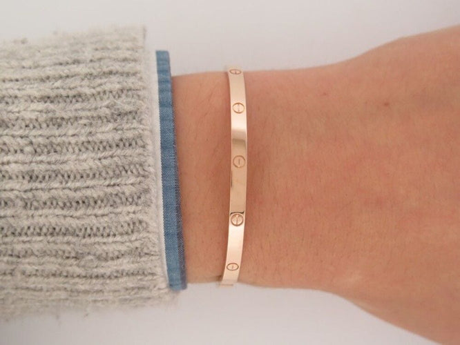 Bracelet bracelet CARTIER love pm 15 cm or rose 18k 58 Facettes 257579