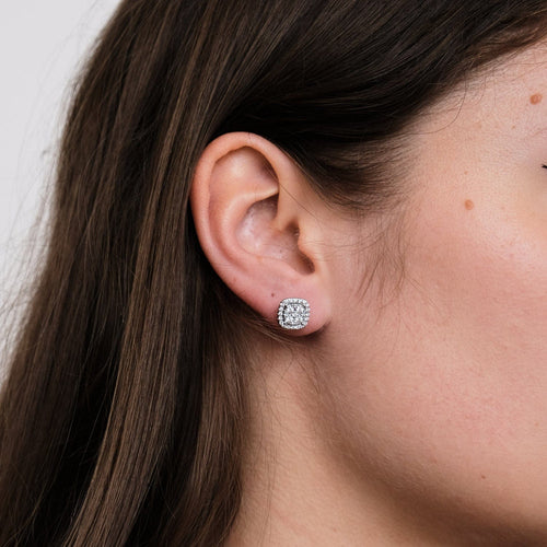 Boucles d'oreilles Boucles d'oreilles en Or blanc & diamants 58 Facettes