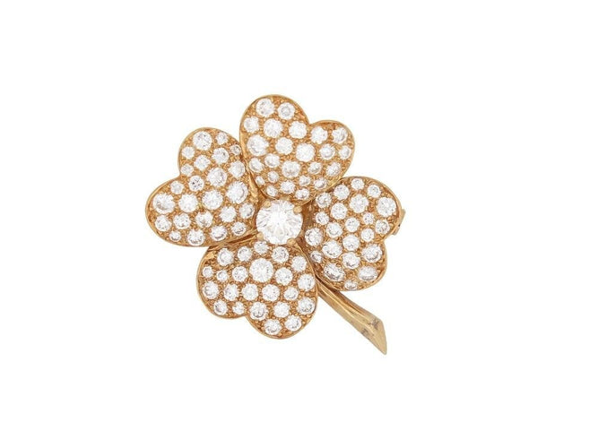 Broche vintage broche VAN CLEEF & ARPELS cosmos or jaune 18k diamants 3.65ct 58 Facettes 250924
