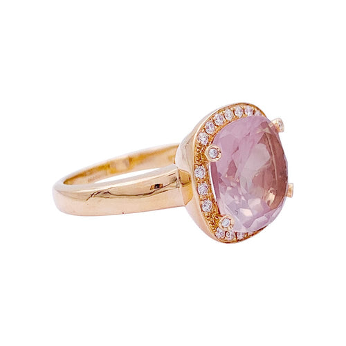 Bague 58 Bague Poiray, "Filles Antik", or rose, quartz rose, diamants. 58 Facettes 33124