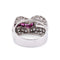 Bague Bague Tank Platine Diamant Rubis 58 Facettes