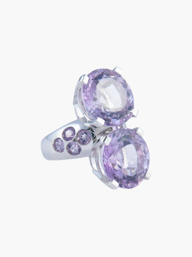 Bague 52 Bague Toi & Moi Améthystes 58 Facettes