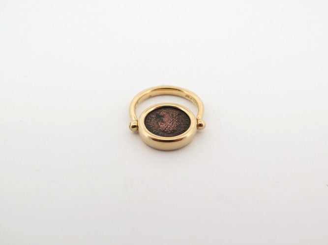 Bague 47 bague BULGARI t47 monete piece antique en or jaune 18k 58 Facettes 249784