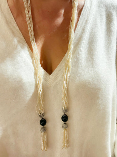 Collier Collier Bayadère en perles fines 58 Facettes 1