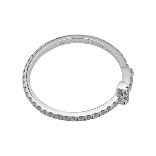 Bague 49 Bague Tiffany&Co. "Wire Tiffany T", or blanc et diamants. 58 Facettes 31185