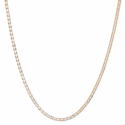 Collier Chaine ancienne or rose maille ajourée 58 Facettes 07-056