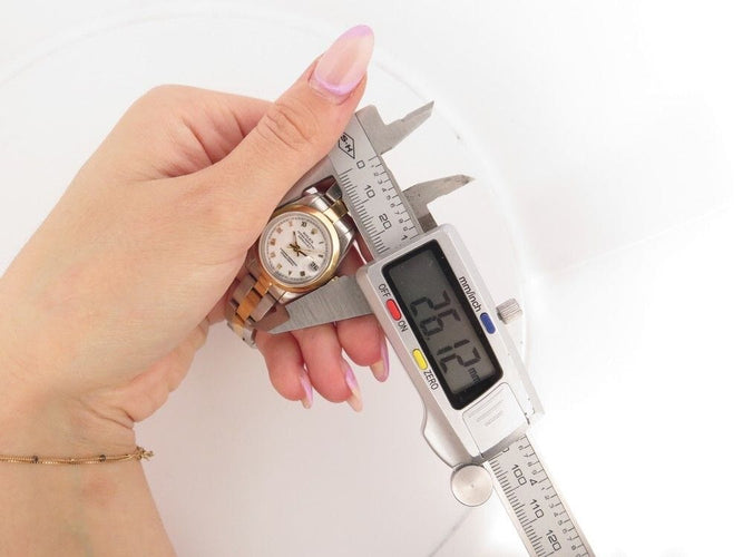 Montre montre ROLEX lady datejust automatique 26 mm or & acier +boite 58 Facettes 253988