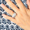 Bague 54 Bague or blanc, diamants ronds et carrés 58 Facettes