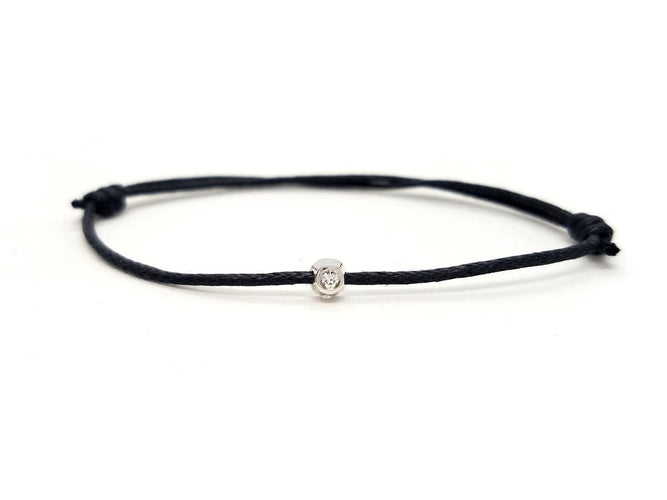 Bracelet Bracelet Cordon Or blanc Diamant 58 Facettes 578845RV