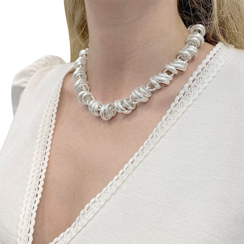 Collier Collier Pomellato 67, "Rondelles", argent. 58 Facettes 32768