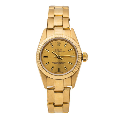 Montre Rolex Montre Lady oyster perpetual Or jaune 58 Facettes 2504057CD
