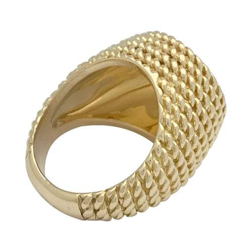 Bague 46 Bague dôme or jaune, platine, diamants. 58 Facettes 31983