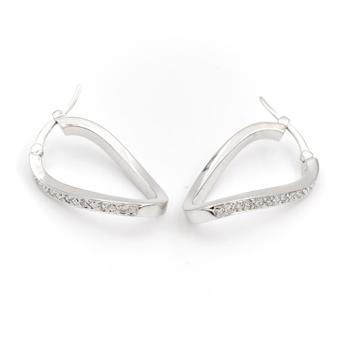 Boucles d'oreilles Boucles d'oreilles Créoles Or blanc  Diamant 58 Facettes 1696392CN