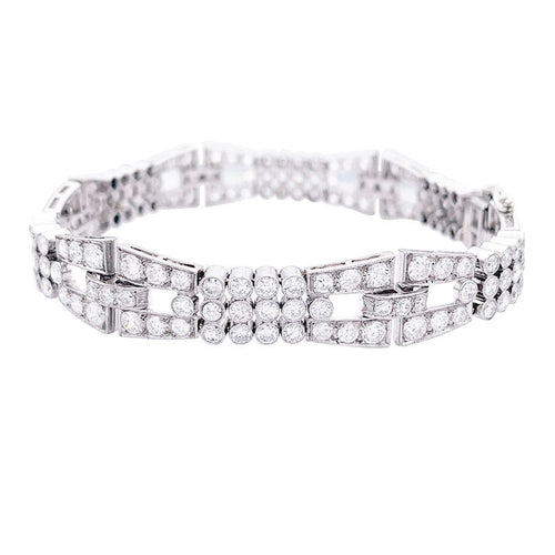 Bracelet Bracelet, or blanc, diamants. 58 Facettes 32852