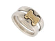 Bague 54 vintage bague HERMES olympus double 54 argent massif 925 & or jaune 18k 58 Facettes 255539