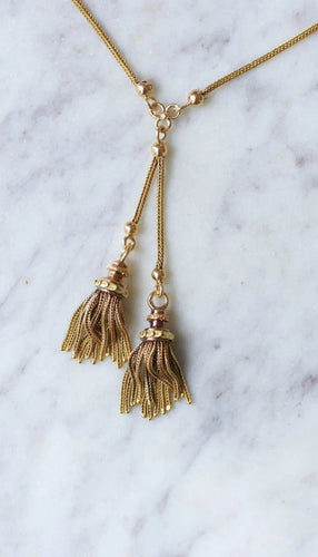 Collier Collier trois ors négligé pompons 58 Facettes