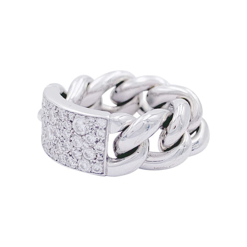 Bague 52 Bague Dior, "Gourmette", or blanc et diamants. 58 Facettes 33190