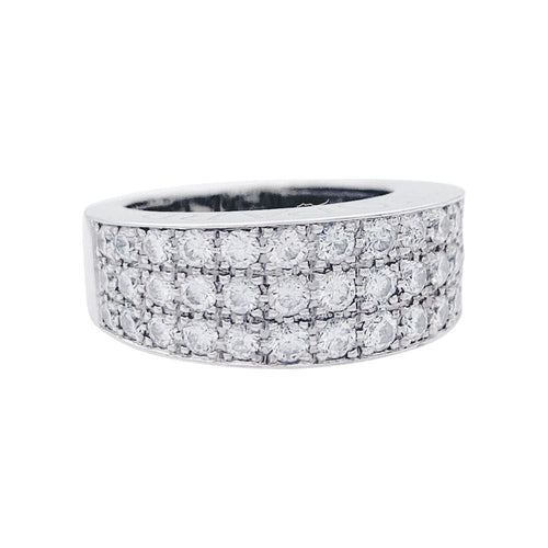 Bague 53 Bague Chopard, or blanc, diamants. 58 Facettes 32769