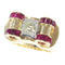 Bague 54 Bague diamant, rubis 58 Facettes 10074-4199
