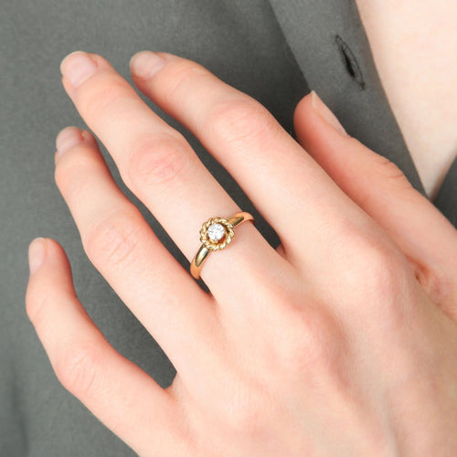 Bague 53.5 / Diamants / Or Jaune BAGUE "JOSEPHINE" OR & DIAMANT 58 Facettes BO/220034/