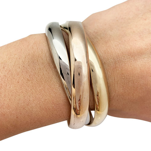 Bracelet Bracelet Cartier "Trinity" en or de trois tons. 58 Facettes 30810