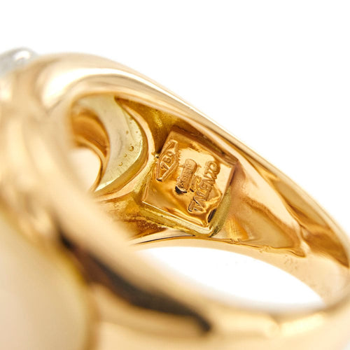 Bague 54 Bague avec nacre et diamants 58 Facettes 34909