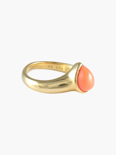 Bague Or Jaune / Corail / 46 BAGUE VAN CLEEF & ARPELS CORAIL & OR 58 Facettes BO/220006 STA