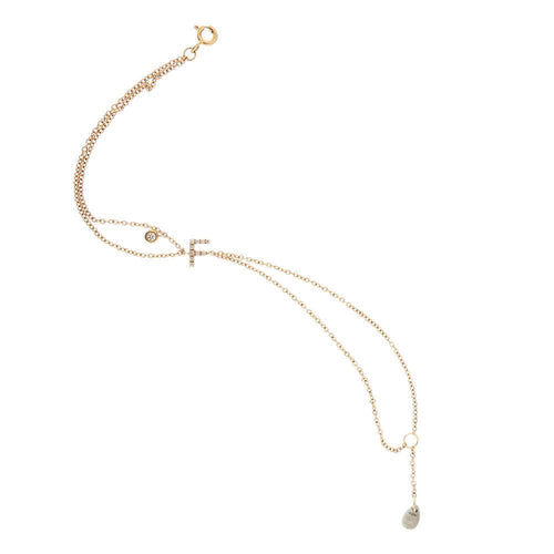 Bracelet Bracelet avec F et diamants 58 Facettes 27940