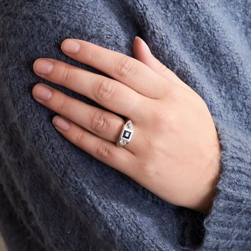 Bague 54 BAGUE SAPHIR DIAMANTS 58 Facettes BO/230003/