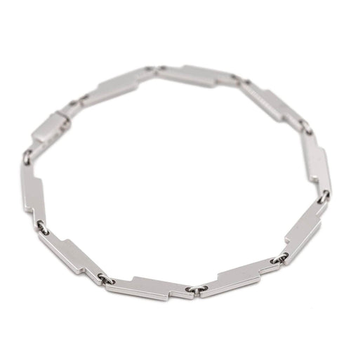 Bracelet Dinh Van Bracelet Seventies Or blanc Diamant 58 Facettes 577646GD
