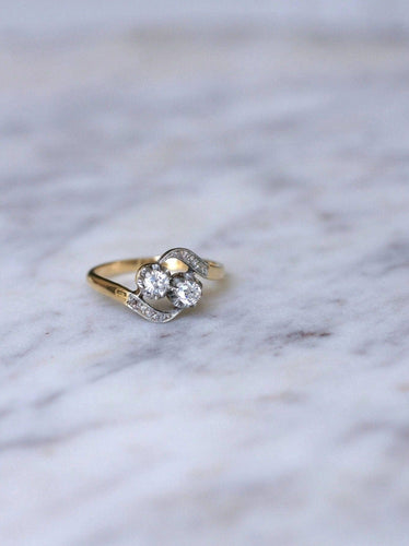 Bague Toi et Moi or et diamants 58 Facettes