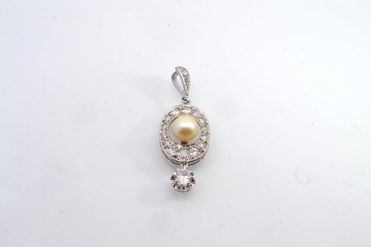 Pendentif Pendentif ancien diamants et perle 58 Facettes 25288