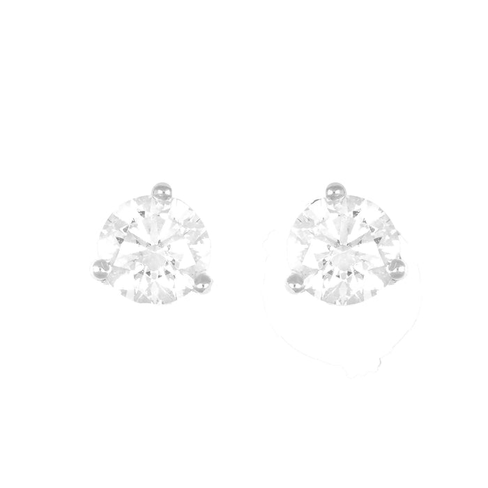 Boucles d'oreilles Boucles d'oreilles Clous Or gris et Diamants 58 Facettes 66000215