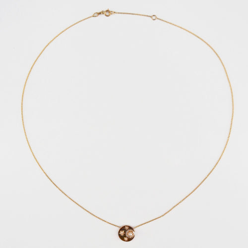 Collier Collier en or et son motif en croissant de lune 58 Facettes 22-367